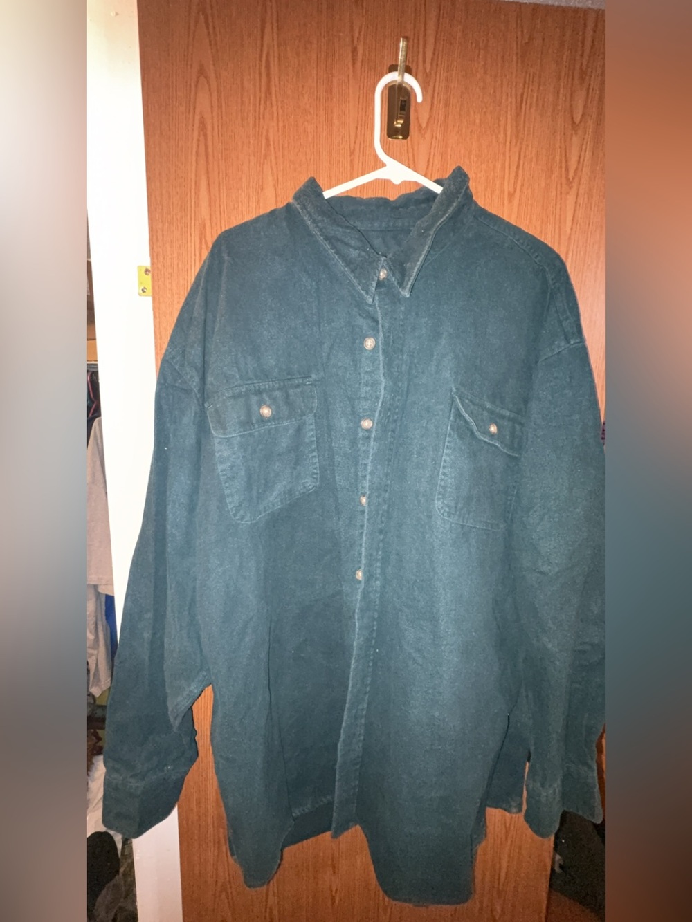 RedHead Dark Teal Long-Sleeve Button-Down Shirt